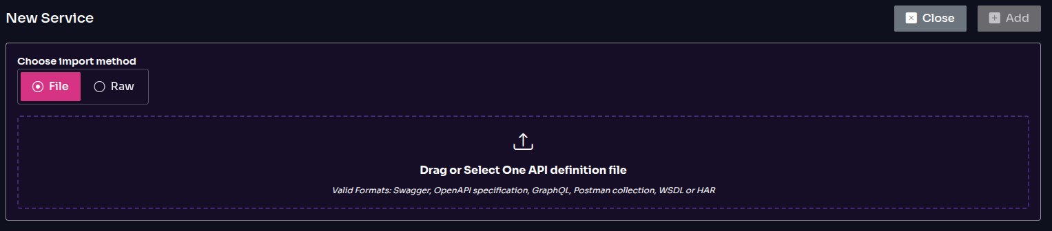 Equixly supports importing API definitions from HAR files