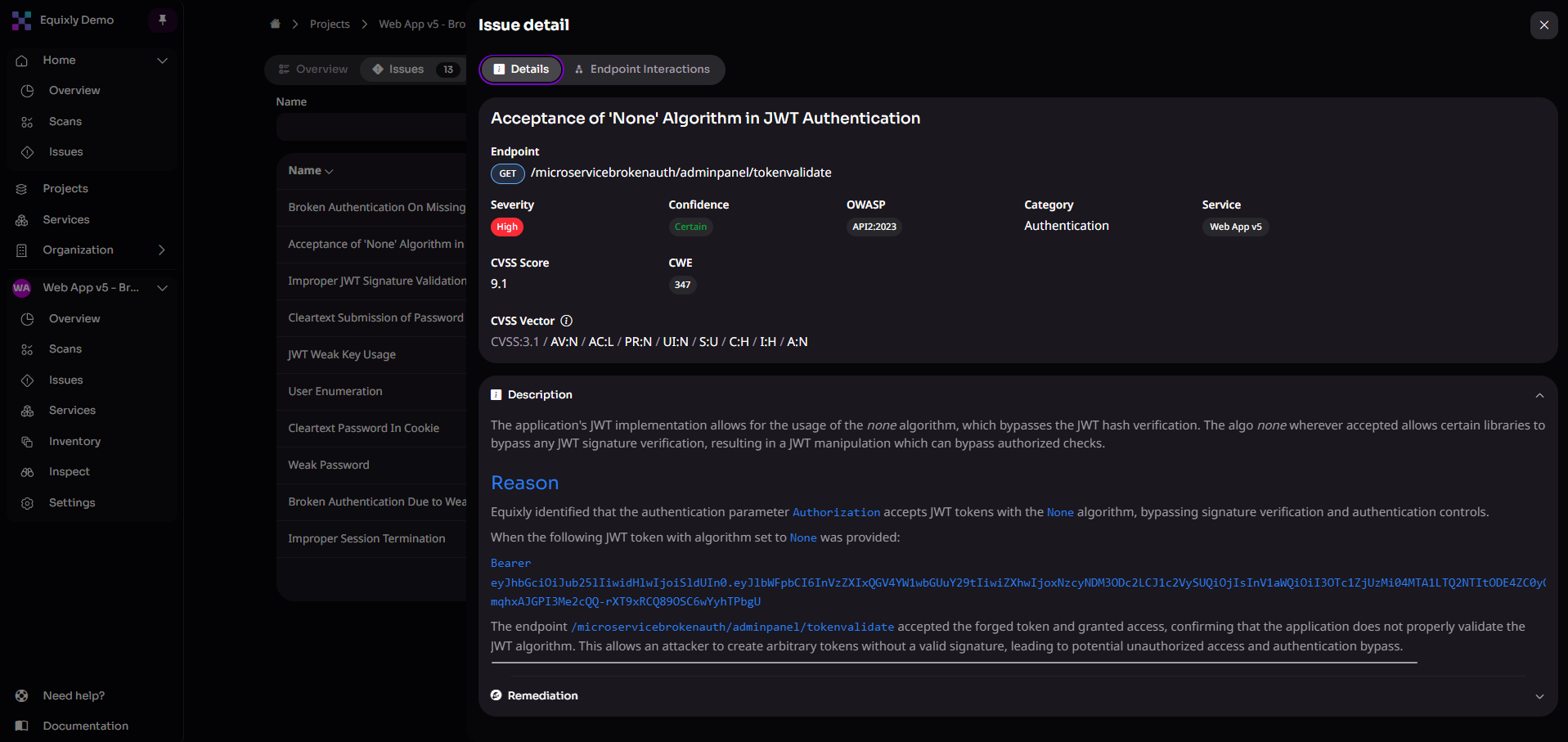 Broken Authentication in JWT